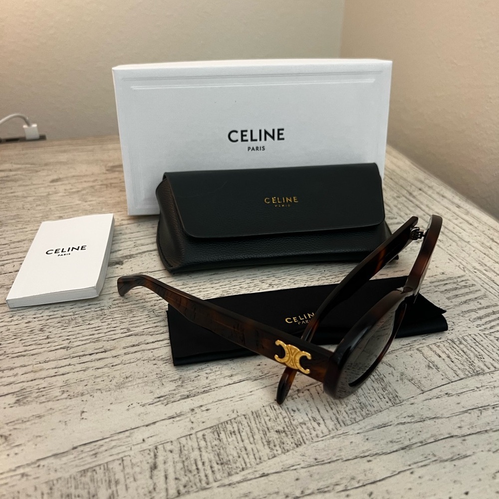 Celine Tortoise Shell Sunglasses - Picture 7 of 12